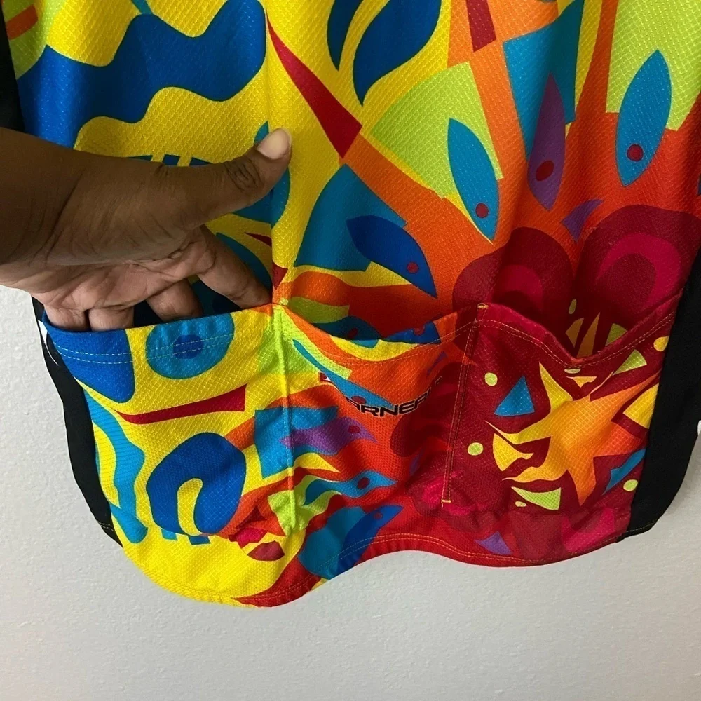Louis Garneau Cycling Jersey Vibrant Abstract Sporty Outdoors Unisex L-M, XXL-F